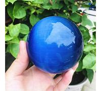 FQHIDMOMX Quartz Deep Blue Cat Eye Crystal Ball Gemstone Sphere Ornaments (Size : 160g)