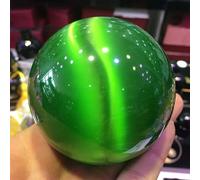FQHIDMOMX Quartz Green Cat Eye Crystal Ball Sphere Ornaments (Size : 4cm)