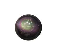 FQHIDMOMX Rainbow Eye Obsidian Ball Ornaments Pure Black Gold Crystal Home Feng Shui Jewelry,B-20mm