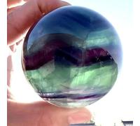 FQHIDMOMX Rainbow Fluorite Crystal Ball,Quartz Sphere Ornament for Home Decor, Balls for Witchcraft and Decorative,35~40mm