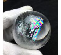 FQHIDMOMX Rare Quartz Crystal Ball for Home and Office Decor, Rainbow Sphere Balls for Witchcraft and Decorative,60mm