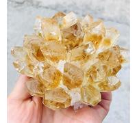 FQHIDMOMX Raw Citrine Quartz Stone Crystal Cluster Yellow Home Decor Ornaments Decoration (Size : 510-600g)