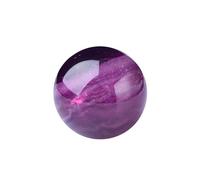 FQHIDMOMX Raw Crystal Purple Fluorite Quartz Ball,30mm