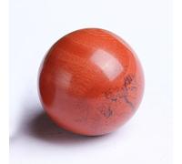 FQHIDMOMX Red Jasper Ball, Polished Crystal Stone Sphere, Properties Quartz Orb with Wooden Stand Feng Shui Aura Home Desk Decor,60mm
