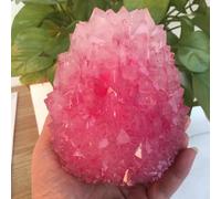 FQHIDMOMX Rose-Colored Quartz Crystal Cluster specimens Stones Ornaments