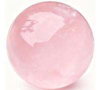 FQHIDMOMX Rose Quartz Crystal Spheres, Rare Protective Stone Balls Powder Glass Sphere Decor Chic Desktop Adornment Elegant Home Office Bedroom for, Feng Shui,20mm