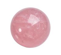 FQHIDMOMX Rose Quartz Gemstone Sphere, Crystal Ball with Stand,Polished Divination Feng Shui for Home & Party Decor for Women,5cm/1.96in
