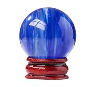 FQHIDMOMX Smelting Blue Crystal Ball, Quartz Decorative Balls, Spheres,Divination Sphere, Home Decoration,Tabletop Sculpture Ornaments,4cm