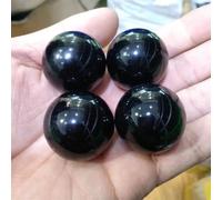 FQHIDMOMX Stone 3cm Black Obsidian Sphere - Crystal Ball 4pcs