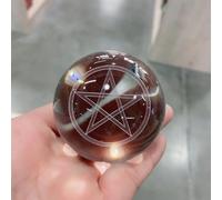 FQHIDMOMX Stone 6cm Engraved Miniature Angel Crystal Ball Craft Sphere Glass Home Decoration Ornament for Housewarming GIF(Army Green,3pcs)