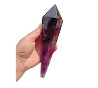 FQHIDMOMX Stone Amethyst Cluster Crystal Wand Quartz Gemstone (500-600g)