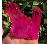 FQHIDMOMX Stone Aura Angel Plating Color Crystal Cluster Quartz Wedding Decoration(Size:1pcs)