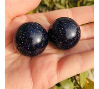 FQHIDMOMX Stone Blue Sand Quartz Crystal Ball Decorated with Crystals(4pc)