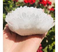 FQHIDMOMX Stone Clear Quartz Crystal Cluster for Straight Home Decoration Gift(500-550g)