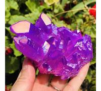 FQHIDMOMX Stone Crystal Quartz Flame Aura Cluster Ore Gift(Purple,210-240g)