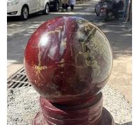 FQHIDMOMX Stone Dragon Bloodstone Crystal Ball Home Decor Stone(300-400g)