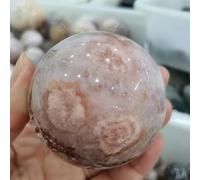 FQHIDMOMX Stone Gemstone Flower Agate Crystal Ball Carving Home Decor(61-70mm)