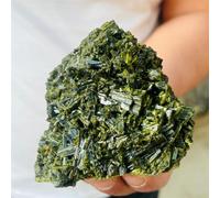 FQHIDMOMX Stone Green Tourmaline Quartz Crystal Cluster Gem Gift Room Decoration Home Furnishings(550-600g)