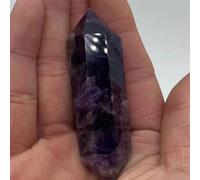 FQHIDMOMX Stone Lilac Six Prism Ornaments Purple Crystal Double Pointed Column(600g)