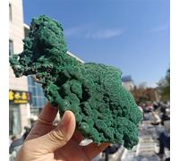FQHIDMOMX Stone Malachite Cluster, Quartz Crystal Home Office Decoration(Size:900-1000g)