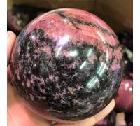 FQHIDMOMX Stone Plum Tourmaline Ball, Hand Cut Crystal Ball(Size:90-100mm)