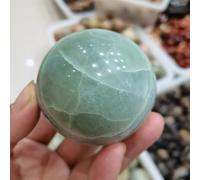 FQHIDMOMX Stone Polished Green Moon Ball Crystal Decorative Ball(61-70mm)