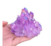 FQHIDMOMX Stone Purple Flame Halo Quartz Crystal Cluster Specimens Home Ornament Birthday Gift