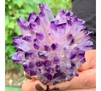 FQHIDMOMX Stone Purple Phantom Quartz Crystal Cluster Office Ornaments(350-400g)