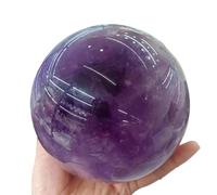 FQHIDMOMX Stone Purple Quartz Crystal Ball,Amethyst,Divination Ball(Size:500-600g)