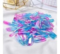 FQHIDMOMX Stone Quartz Colour Crystal Cluster Home Display Decoration Electroplated Decor(300g)