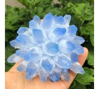 FQHIDMOMX Stone Sky Blue Phantom Quartz Crystal Cluster specimens, Collectibles(550-600g)