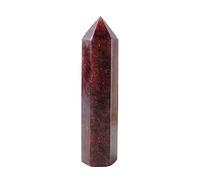 FQHIDMOMX Stone Strawberry Quartz Hexagonal Column Gemstone Crystal Tower Point Wand Home Decoration Ornaments (Size : 600-700g)