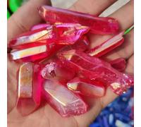 FQHIDMOMX Stone Titanium Rose Aura Quartz Crystal Cluster (200g)