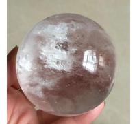 FQHIDMOMX Stone Transparent Crystal Ball,White Quartz,Divination Ball(Size:60-100g)