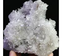 FQHIDMOMX Stone Transparent White Chrysanthemum Crystal Cluster Quartz (Size:700-800g)
