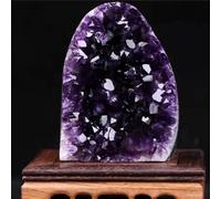 FQHIDMOMX Stone Violet Amethyst Cluster Crystal Quartz (Size:410-500g)