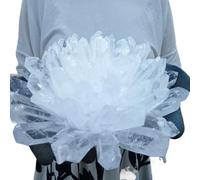 FQHIDMOMX Stone White Crystal Cluster Home Office Decoration Craft Gifts Ornaments(Size:5.5-6kg)