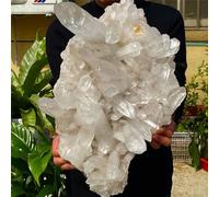 FQHIDMOMX Stone White Crystal Cluster Quartz Home Office(Size:200-250g)