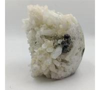 FQHIDMOMX Stone White Crystal Clusters Carved Skulls Quartz Home OfficeDecorative(Size:500-550g)