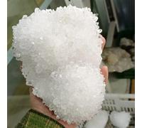 FQHIDMOMX Stone White Crystal Clusters Quartz Specimens Home Decorative (Color:Crystal Cluster,Size:400-500g)