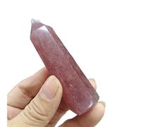 FQHIDMOMX Strawberry Stone Small Crystal Column Home Office Decor Craft Gifts (Size : 1000g)
