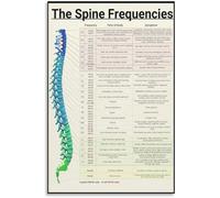 FQHIDMOMX The Spine Frequencies Poster Canvas Print Educational Wall-Art for Living Room Home(Framed,12x18inch(30x45cm))