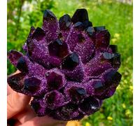 FQHIDMOMX Violet Phantom Quartz Crystal Cluster Ornaments (Size : 200-250g)