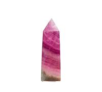 FQHIDMOMX Watermelon Fluorite Tetrahedral Column Colored Crystal Tower Home Decoration Ornaments (Size : 10-12cm)