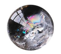 FQHIDMOMX White Clear Quartz Crystal Ball Home Decor Prosperous Love Invite Wealth + Base,65mm