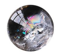 FQHIDMOMX White Clear Quartz Crystal Ball Home Decor Prosperous Love Invite Wealth + Base,70mm