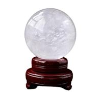 FQHIDMOMX White Crystal Ball Clear Quartz Sphere Feng Shui Ornaments Home Decor Decorative Prosperous Love Invite Wealth,10mm