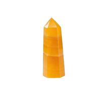 FQHIDMOMX Yellow Calcite Crystal Point Column Quartz Wand Orange Tower Home Decoration Ornaments