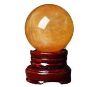 FQHIDMOMX Yellow Crystal Ball Transfer Happy Array Home Hotel Company Decoration,Citrine ball-4cm