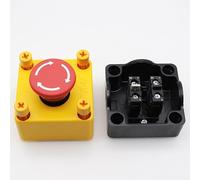 FQJYXWEWL A22-E.STOP/KC11 01 02/I Botón de Parada de Emergencia con reinicio Giratorio, Juego Completo con Caja(A22-E.STOP/KC02/I 2nc)